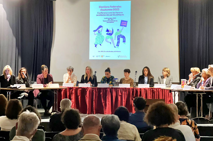 3ᵉ conférence-débat, avec les femmes candidates aux élections du Conseil National et du Conseil des États